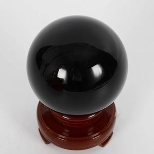 Large Obsidian Sphere w stand